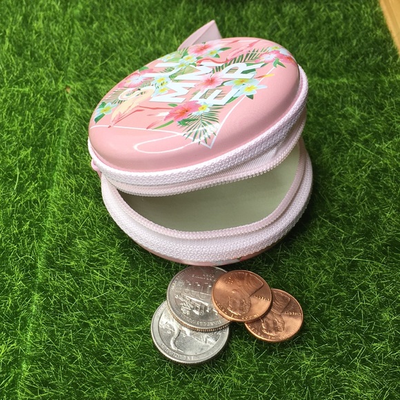 Summer Pink Flamingo Coin  Purse PRICE IS FIRM - Picture 3 of 8